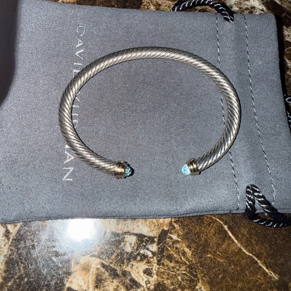 David Yurman Classic Cable Bracelet - Blue Topaz - Picture 8 of 8
